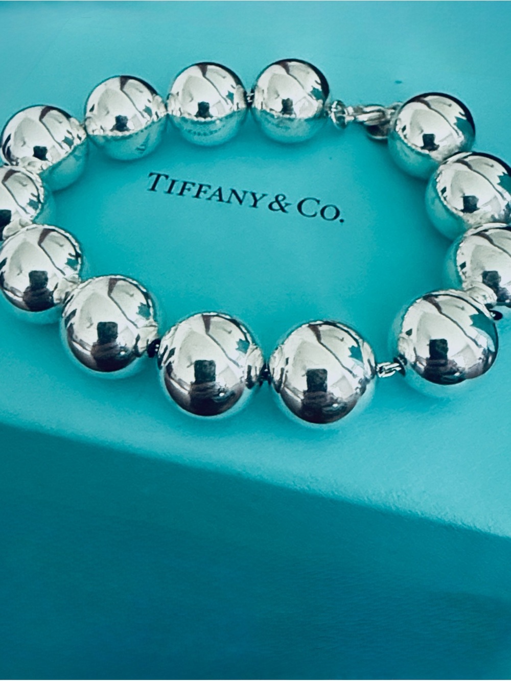 LARGE  14mm Hardware Bead Bracelet - Tiffany & Co. VINTAGE, RARE, RETIRED - Picture 14 of 14